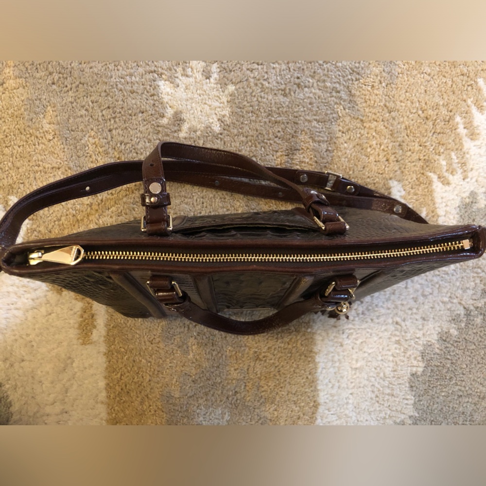 Brahmin Mini Asher Handbag In Brown Patina Dorati Excellent Condition! - Picture 7 of 16